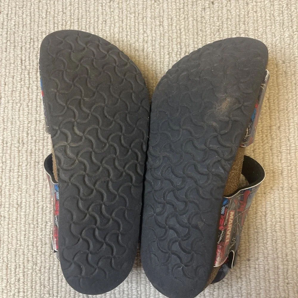 Birkenstock Kids 12-1** Marvel Spiderman Action Sandals Straps Blue Red
